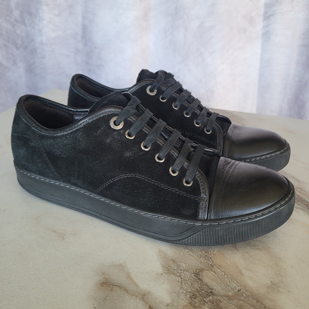 Lanvin DBB1 Black Suede Men's Size 7 UK 8 US